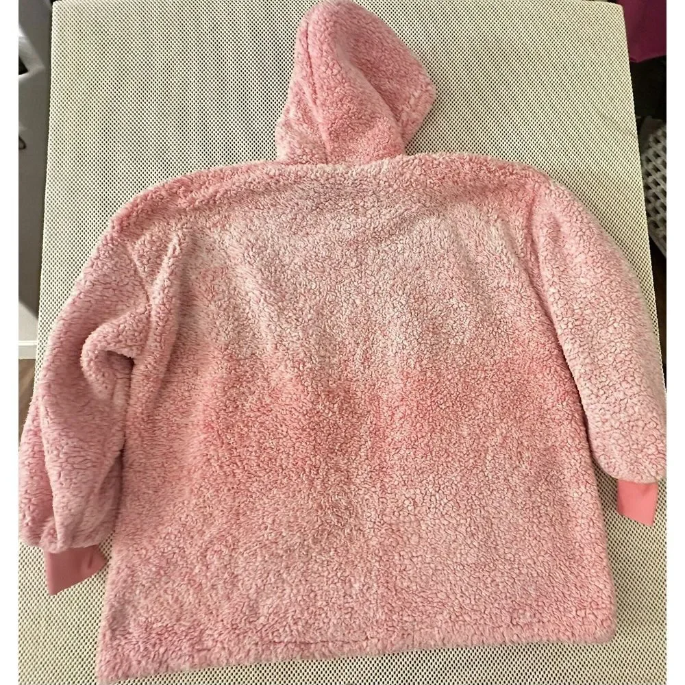 Wearable Blanket With Hood Cozy Sherpa Women One Size Fits Most OS M/L/XL Winter